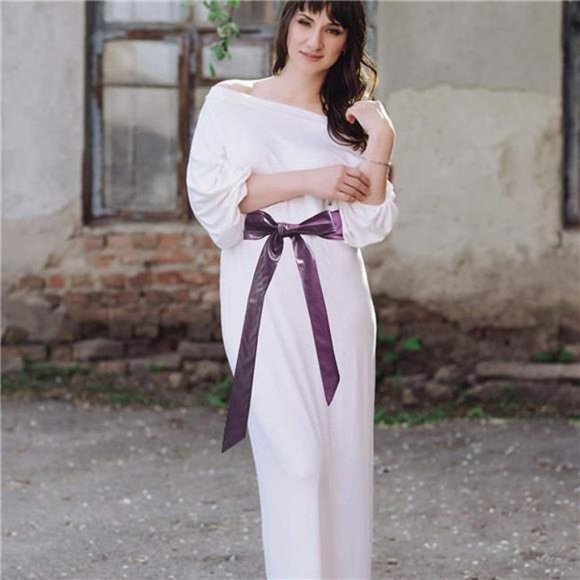 Woman Wide PU Leather Belt Obi Belt Self Tie Cinch Belt Wrap Around Bowknot main image 5